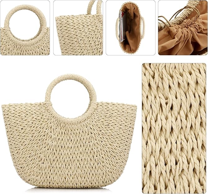 Lunette Straw Tote