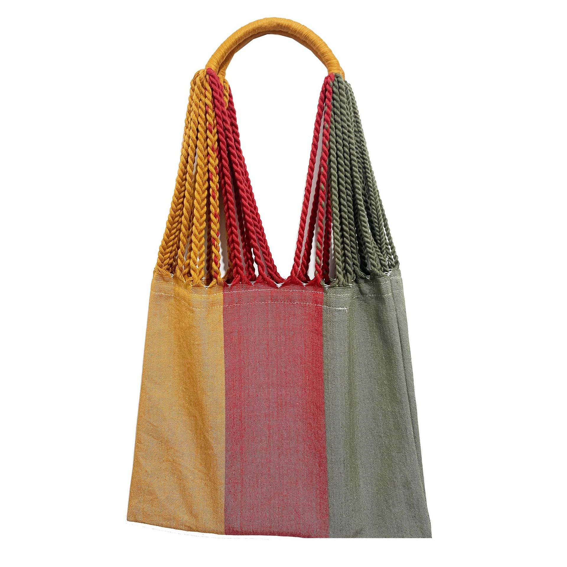 Spring and summer high-end original braided handmade bag women's fashion travel photography retro literary striped bag thin handbag