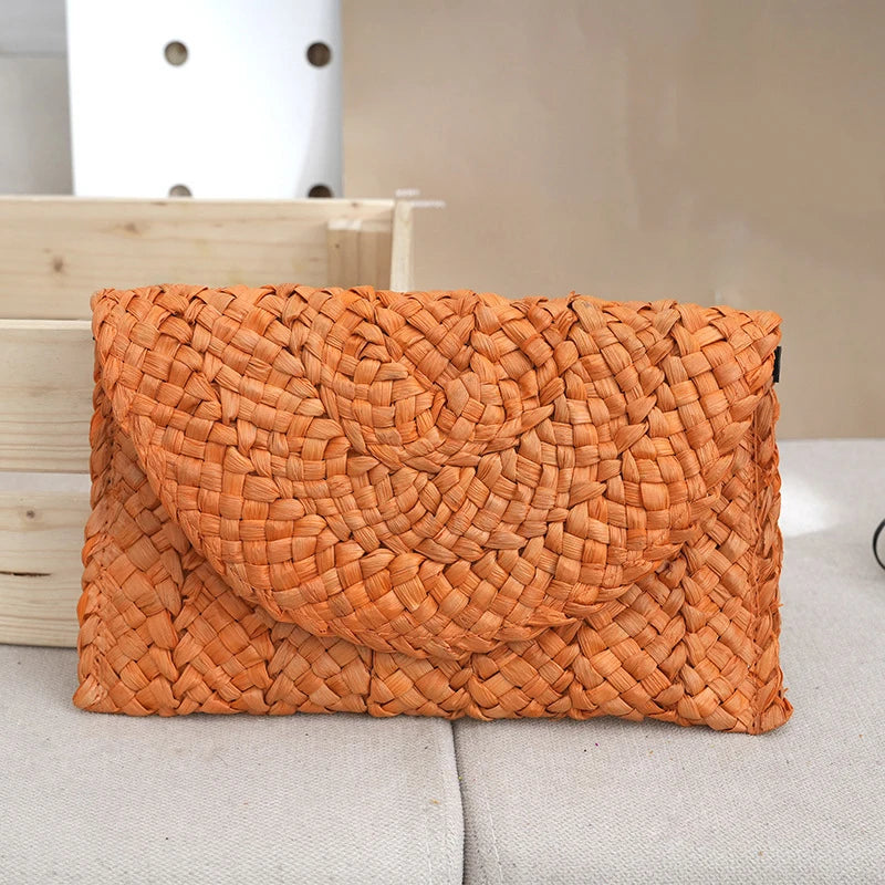 Riviera Woven Envelope Clutch