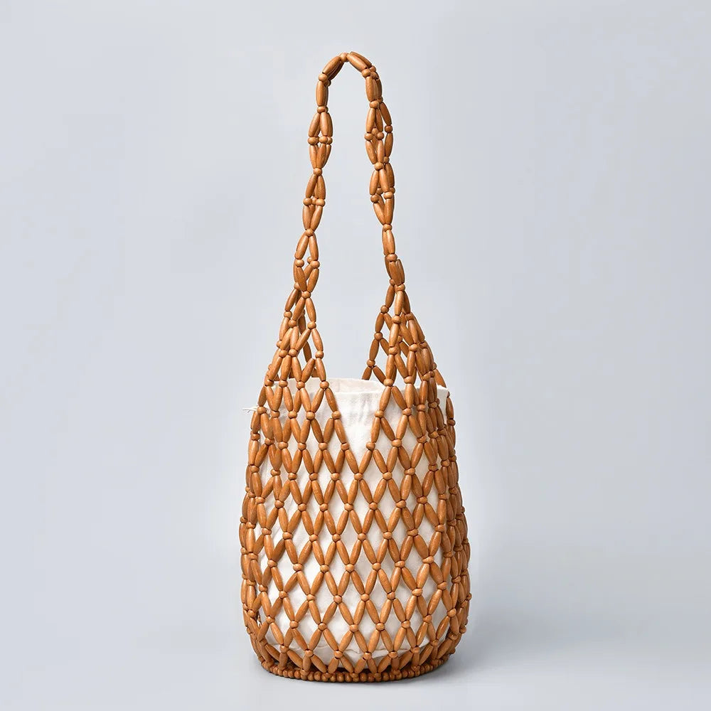 Soleil Beaded Bucket Bag