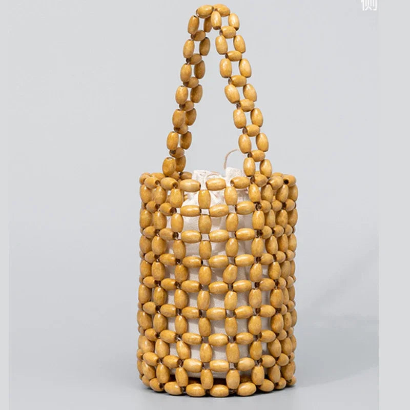 Lumière Beaded Bucket Bag