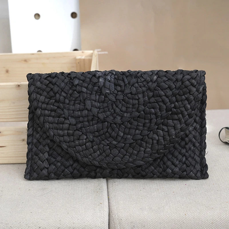 Riviera Woven Envelope Clutch