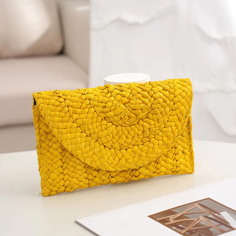 Riviera Woven Envelope Clutch