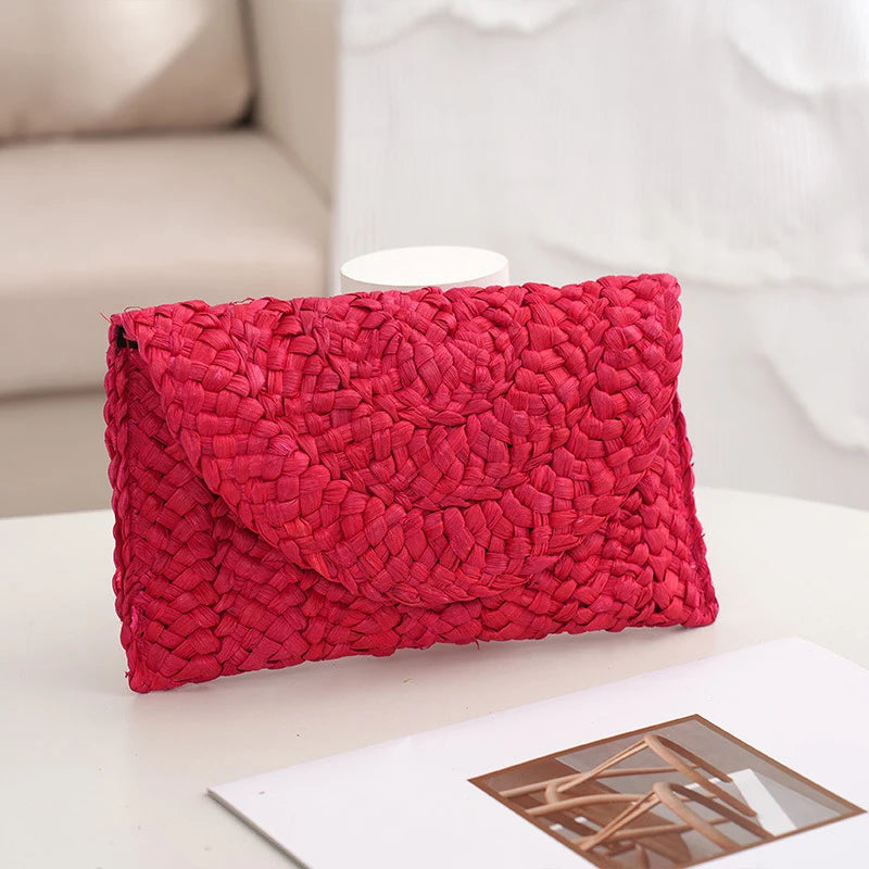 Riviera Woven Envelope Clutch