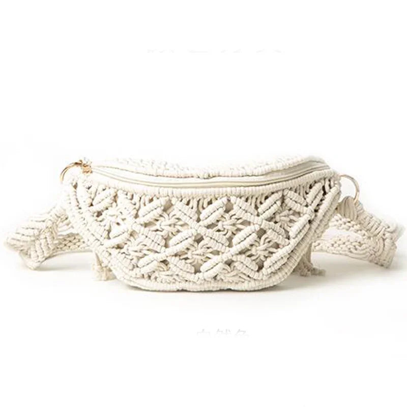 Marea Crochet Stripe Tote