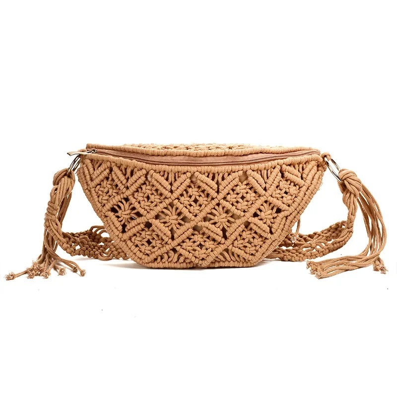 Marea Crochet Stripe Tote