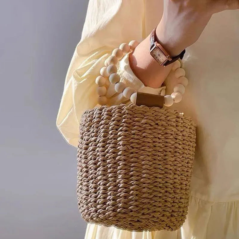 Bali Rattan Bucket Bag