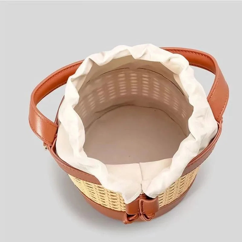 Celeste Woven Bucket Bag
