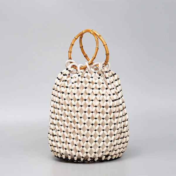 Atto Bamboo Handle Bucket Bag