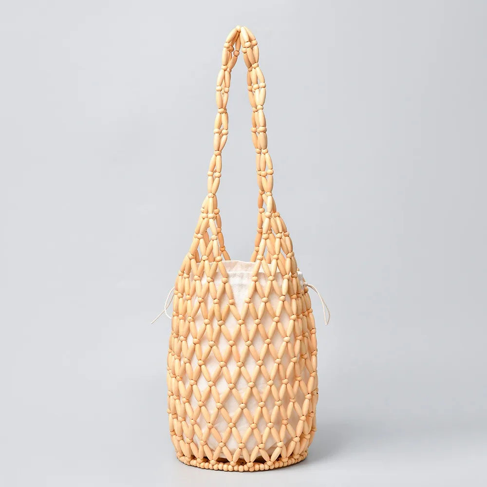 Soleil Beaded Bucket Bag