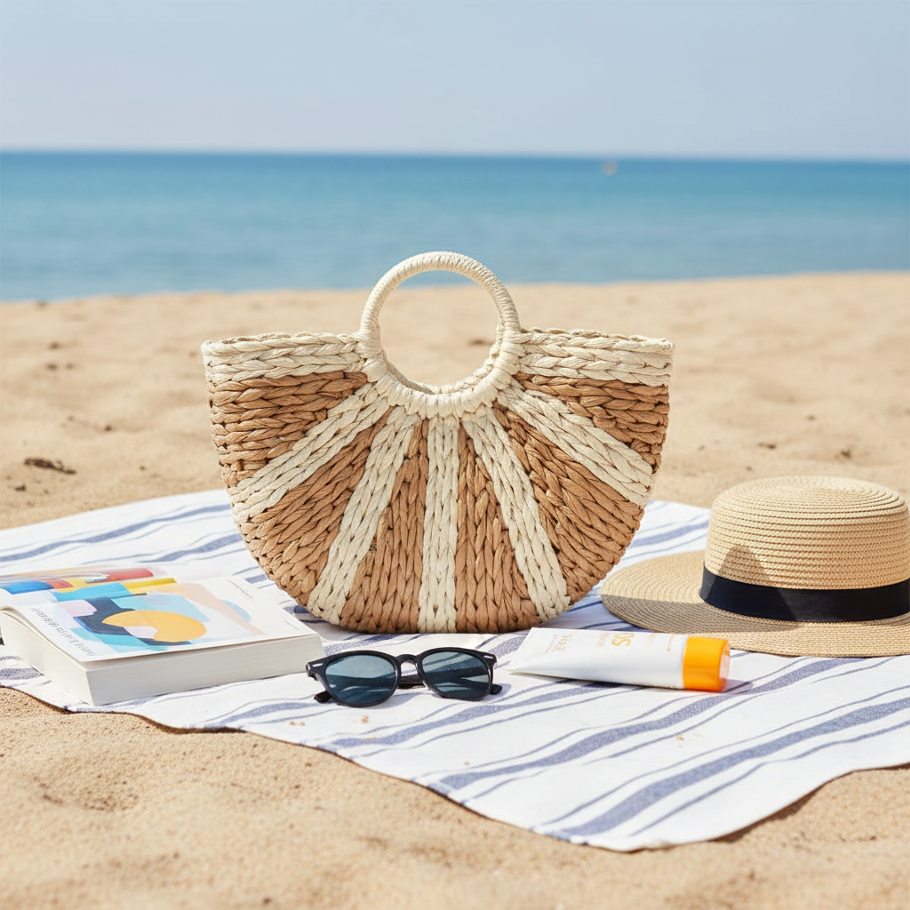 Beach Essentials Flatlay