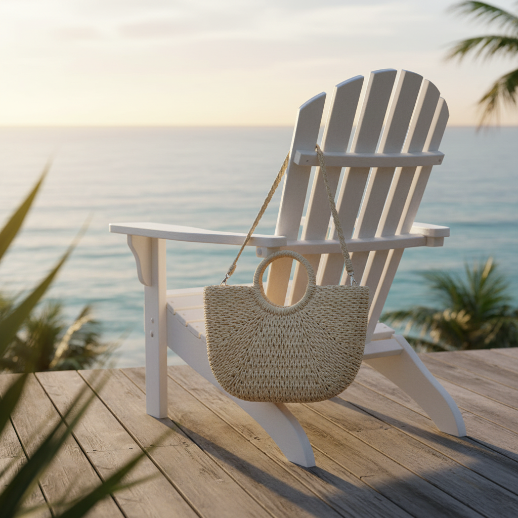 Beige Nomad Bucket Tote - Chair