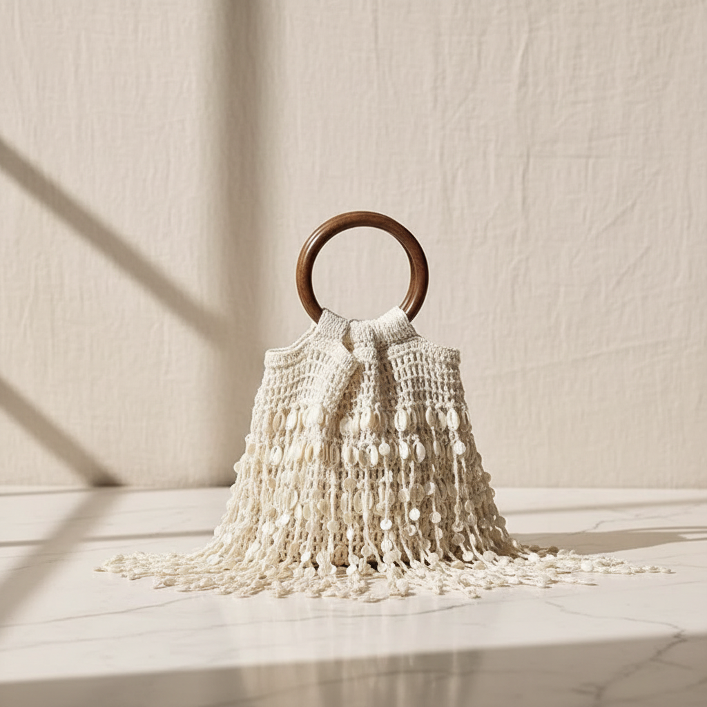 Bohème Fringe Crochet Bag — Hero