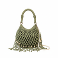 Bohème Tassel Bag – Sage Green Product Shot