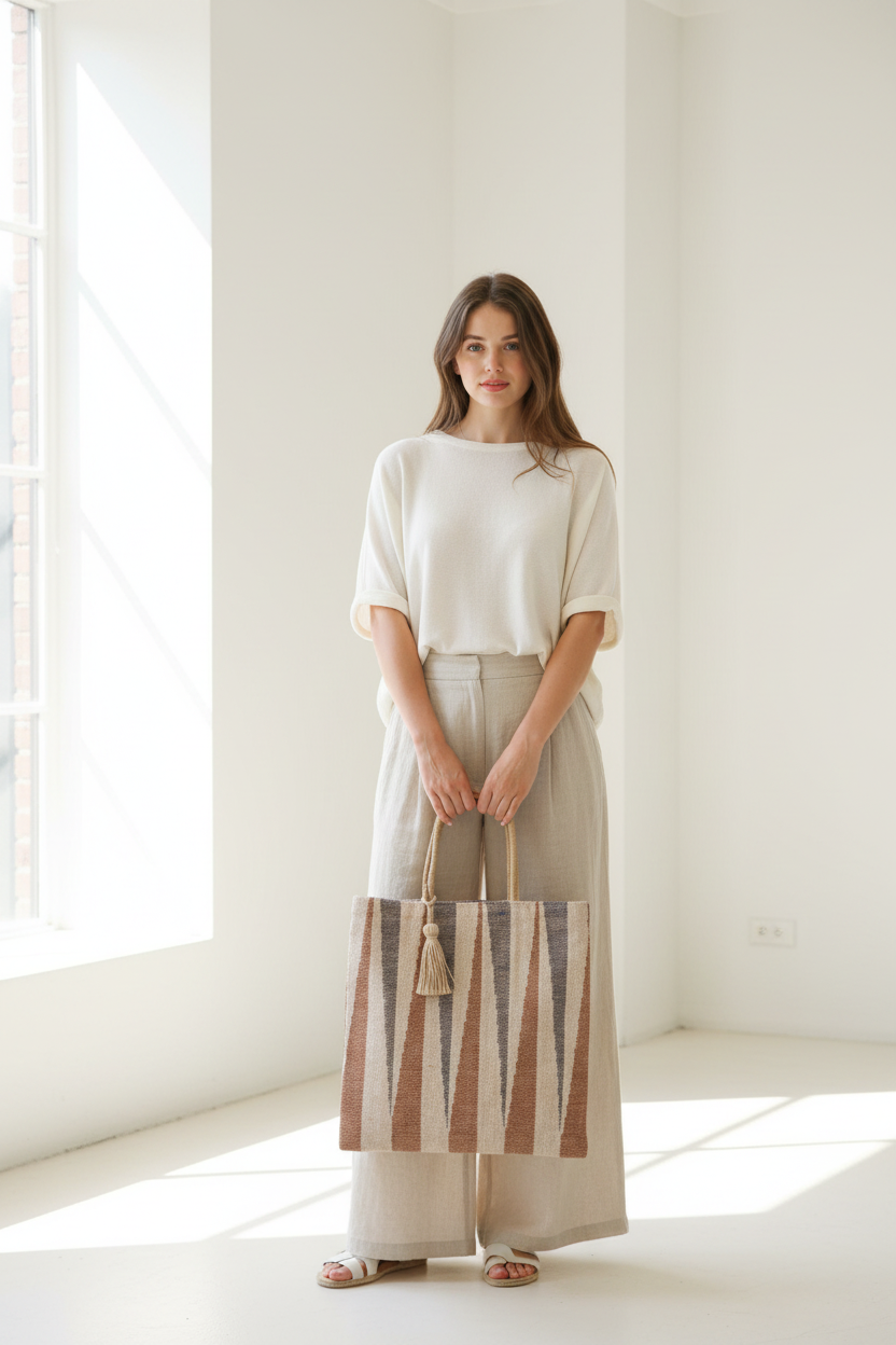 Halo Jute Tote – Lifestyle Indoor