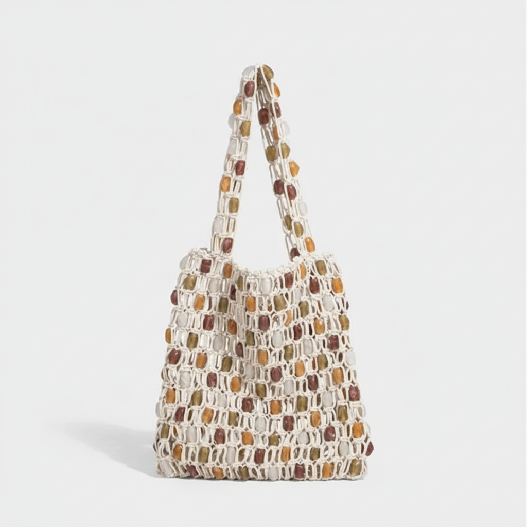 Lattice Beaded Tote – Product Shot