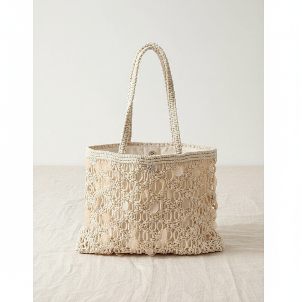 Lumière Sequin Woven Tote — Hero