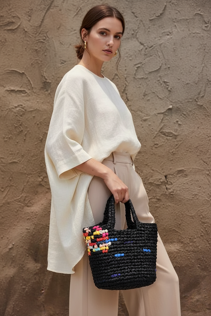 Prisme Woven Crossbody — Model