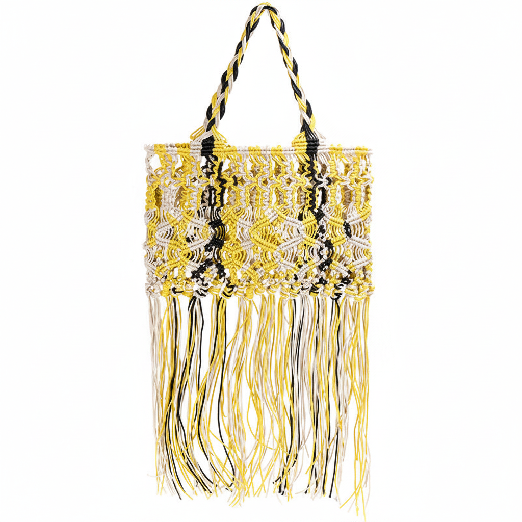 Solara Woven Tote – Yellow Hero