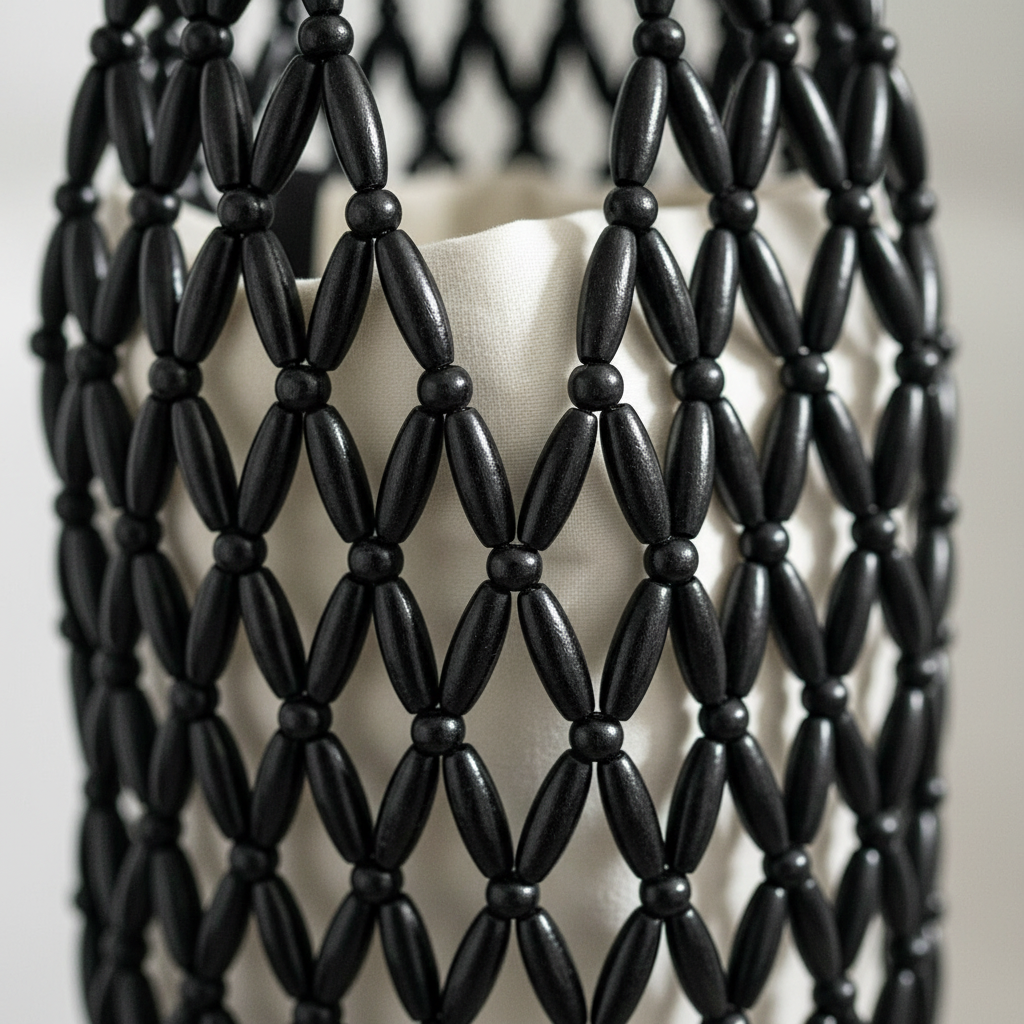 Soleil Beaded Bucket Bag – Detail Shot